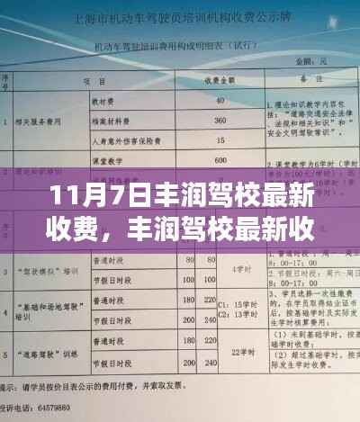丰润驾校最新收费解析(11月7日版)