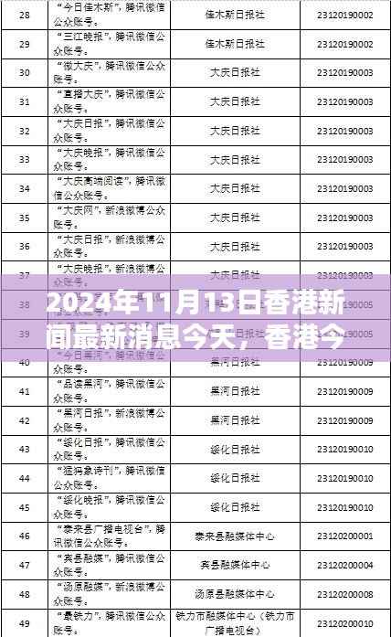 香港温馨日常中的美好邂逅,今日新闻回顾与最新消息(2024年11月13日)