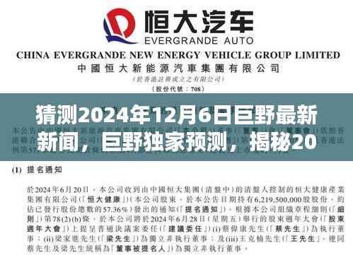 揭秘巨野未来,独家预测巨野市2024年12月6日重大新闻即将揭晓