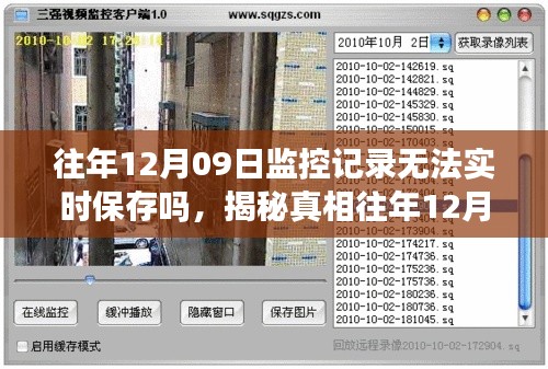 揭秘真相,往年12月09日监控记录能否实时保存?小红书为你揭晓答案!