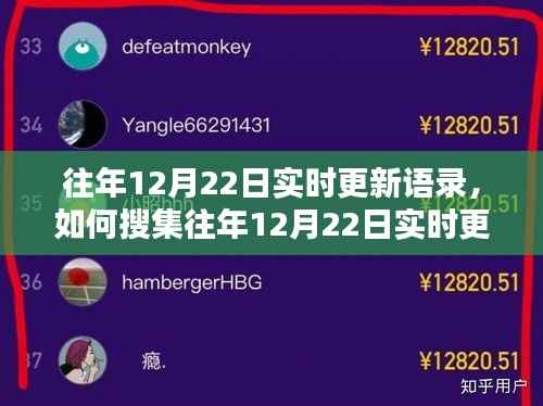 往年12月22日语录实时更新指南,搜集步骤与启示