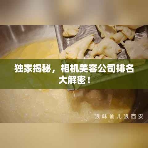 独家揭秘，相机美容公司排名大解密！